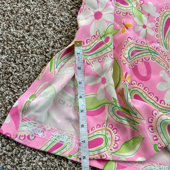 Vintage 80s 90s Lilly Pulitzer Midi Pink Summer Silk Floral Paisley Skirt Size 2 - Picture 16 of 16